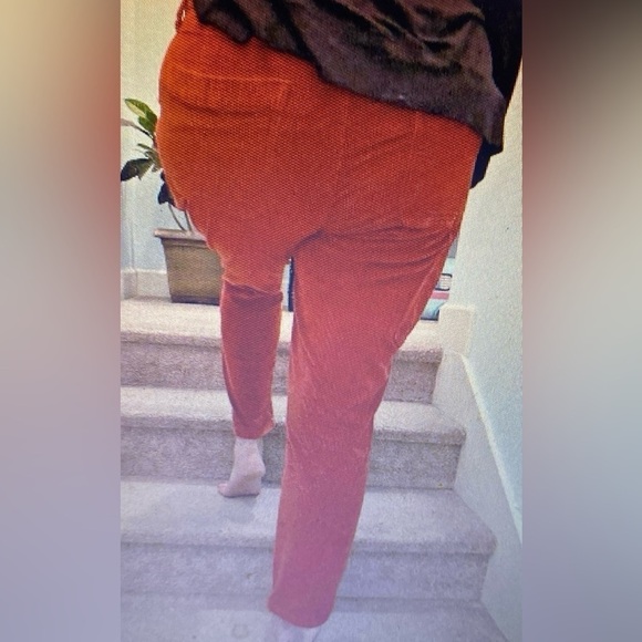 NWT Judy Blue Ankle‎ Straight Corduroy Pants High Rise Cropped Rust Red Plus 29W - Picture 11 of 13